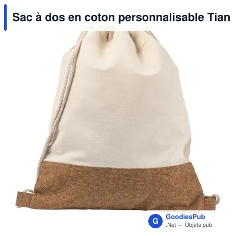 Sac à dos en coton personnalisable Tianna avec logo