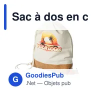 Sac à dos en coton personnalisable Tianna avec logo - Miniature 2