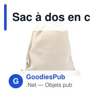 Sac à dos en coton personnalisable Tianna avec logo - Miniature 3