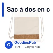 Sac à dos en coton personnalisable Tianna avec logo - Miniature 4