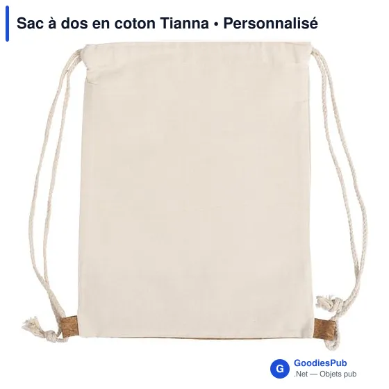 Sac à dos en coton personnalisable Tianna avec logo - Image 5