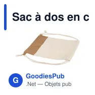 Sac à dos en coton personnalisable Tianna avec logo - Miniature 6