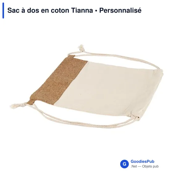 Sac à dos en coton personnalisable Tianna avec logo - Image 6