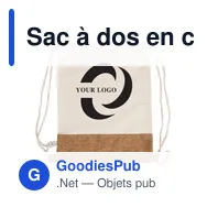 Sac à dos en coton personnalisable Tianna avec logo - Miniature 7