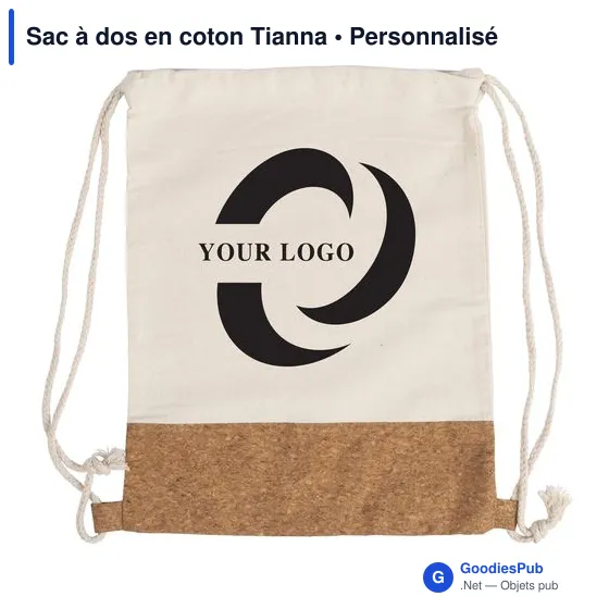 Sac à dos en coton personnalisable Tianna avec logo - Image 7