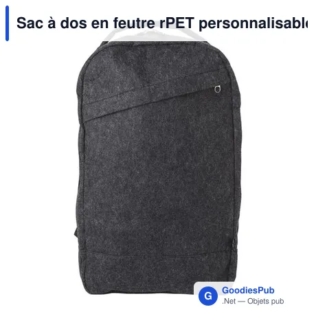 Sac à dos en feutre rPET personnalisable avec logo - Eleanor