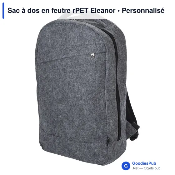 Sac à dos en feutre rPET personnalisable avec logo - Eleanor - Image 2
