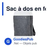 Sac à dos en feutre rPET personnalisable avec logo - Eleanor - Miniature 7