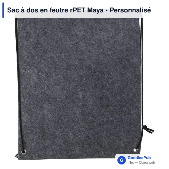 Sac à dos en feutre rPET personnalisable avec logo - Maya - Image 4