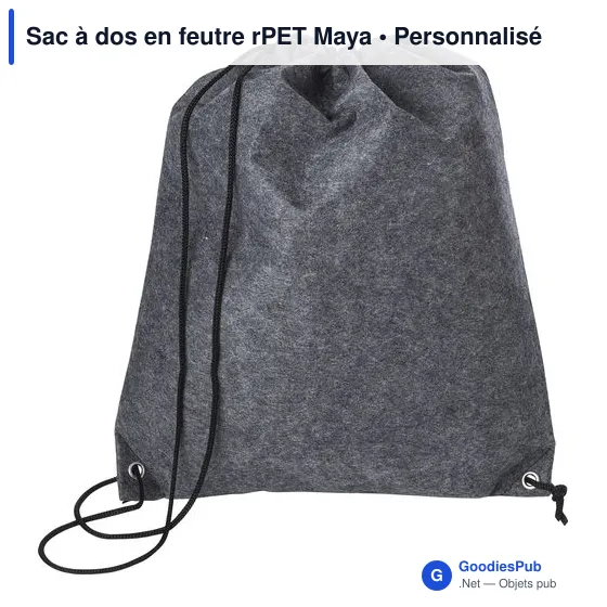 Sac à dos en feutre rPET personnalisable avec logo - Maya - Image 5
