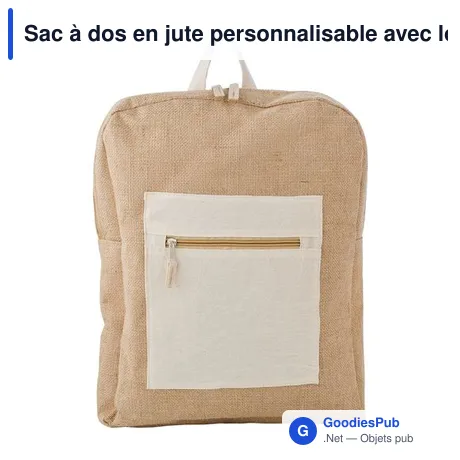 Sac à dos en jute personnalisable avec logo - Edison
