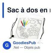 Sac à dos en non-tissé 80 g/m² Santino - Miniature 1