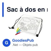 Sac à dos en non-tissé 80 g/m² Santino - Miniature 2