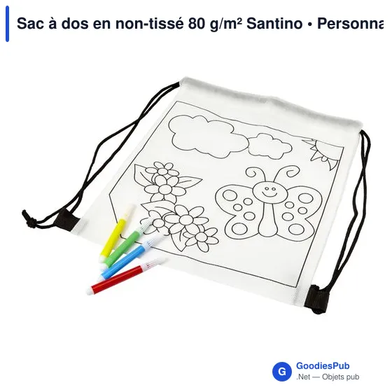 Sac à dos en non-tissé 80 g/m² Santino - Image 2