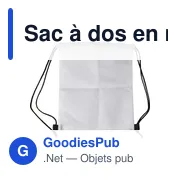 Sac à dos en non-tissé 80 g/m² Santino - Miniature 3