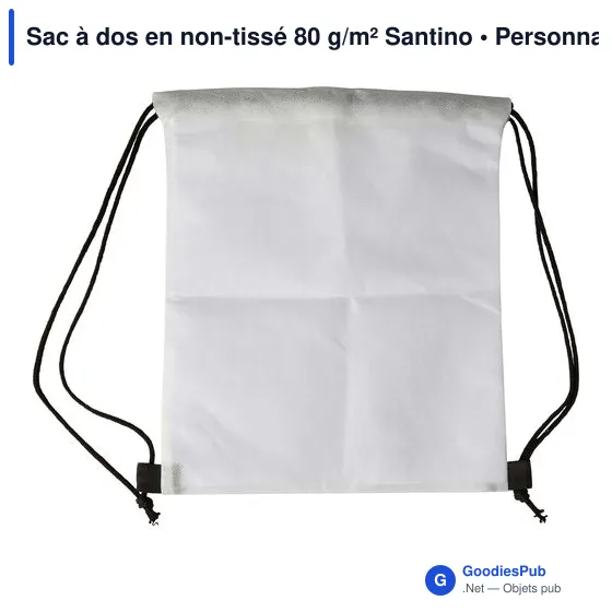 Sac à dos en non-tissé 80 g/m² Santino - Image 3