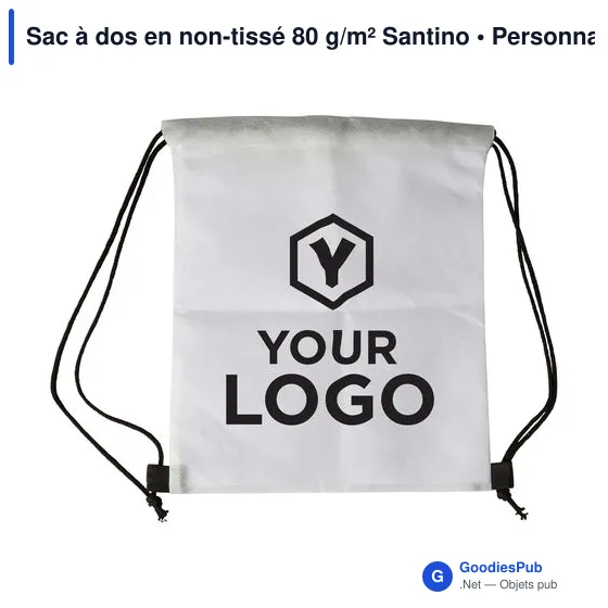 Sac à dos en non-tissé 80 g/m² Santino - Image 4