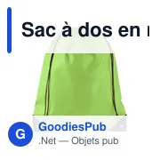 Sac à dos personnalisable en non-tissé avec logo - Nathalie - Miniature 1