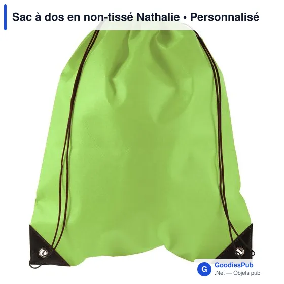 Sac à dos personnalisable en non-tissé avec logo - Nathalie - Image 1