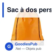 Sac à dos personnalisable en non-tissé avec logo - Nathalie - Miniature 12