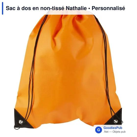 Sac à dos personnalisable en non-tissé avec logo - Nathalie - Image 12