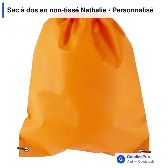Sac à dos personnalisable en non-tissé avec logo - Nathalie - Image 5
