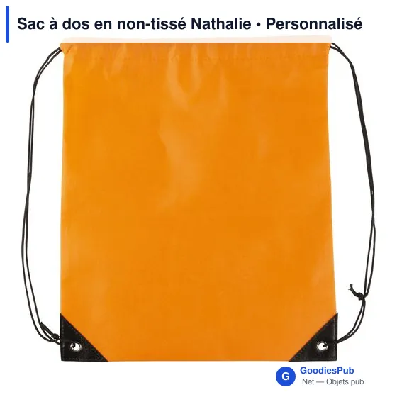 Sac à dos personnalisable en non-tissé avec logo - Nathalie - Image 6