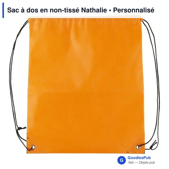 Sac à dos personnalisable en non-tissé avec logo - Nathalie - Image 7