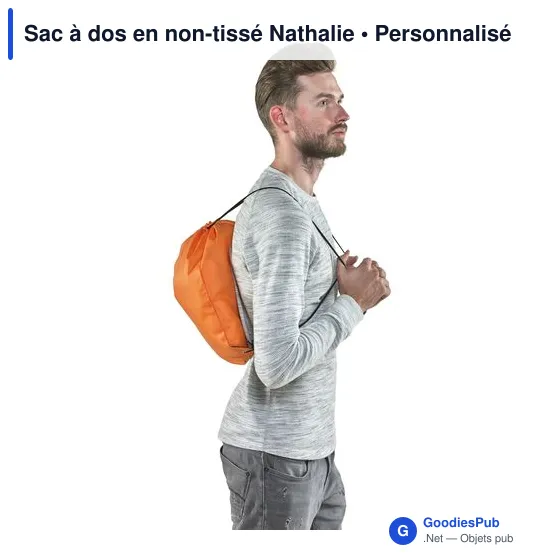 Sac à dos personnalisable en non-tissé avec logo - Nathalie - Image 8