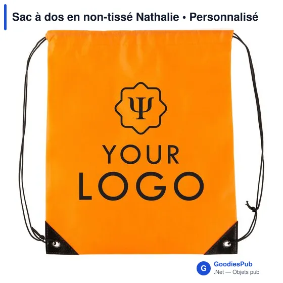 Sac à dos personnalisable en non-tissé avec logo - Nathalie - Image 9