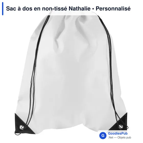 Sac à dos personnalisable en non-tissé avec logo - Nathalie - Image 10