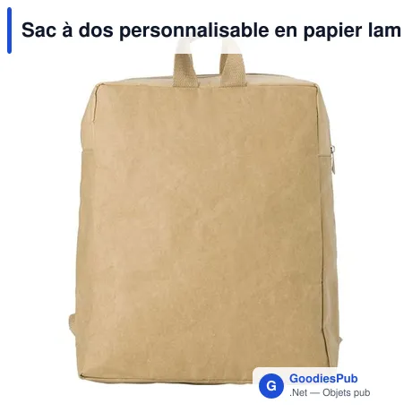 Sac à dos personnalisable en papier laminé Samanta avec logo