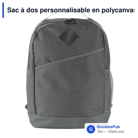 Sac à dos personnalisable en polycanvas avec logo - Damian