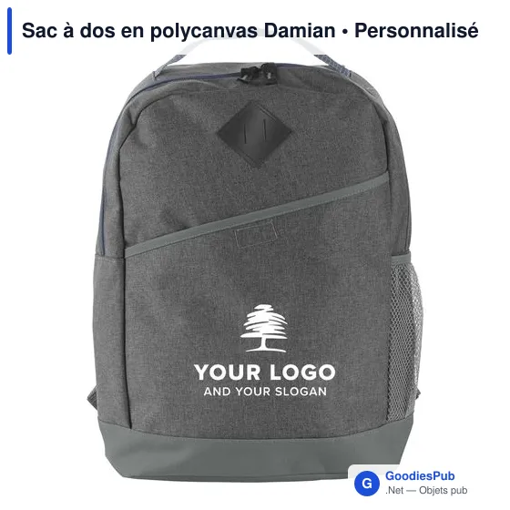 Sac à dos personnalisable en polycanvas avec logo - Damian - Image 3
