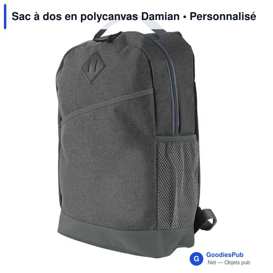 Sac à dos personnalisable en polycanvas avec logo - Damian - Image 4