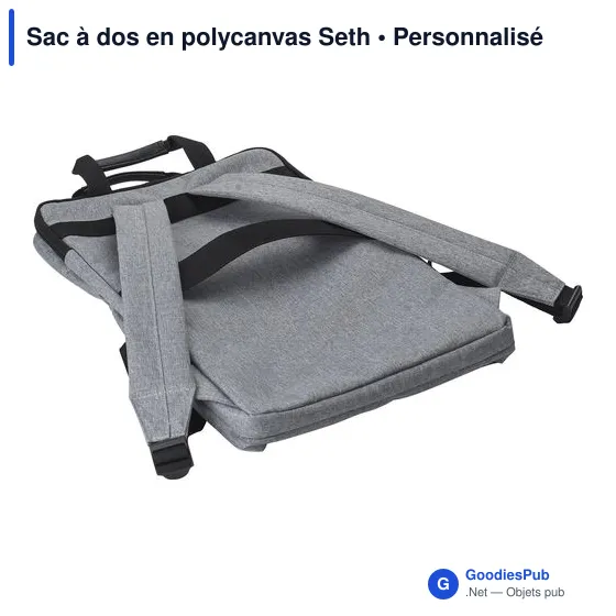 Sac à dos personnalisable en polycanvas avec logo - Seth - Image 4