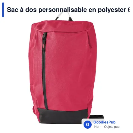 Sac à dos personnalisable en polyester 600D avec logo - Arisha
