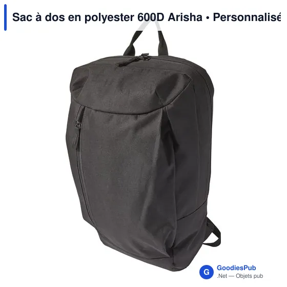 Sac à dos personnalisable en polyester 600D avec logo - Arisha - Image 4