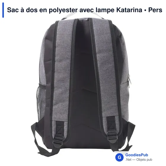 Sac à dos personnalisable avec lampe LED Katarina pour logo - Image 2