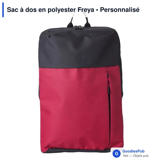 Sac à dos personnalisable en polyester Freya avec logo - Image 4