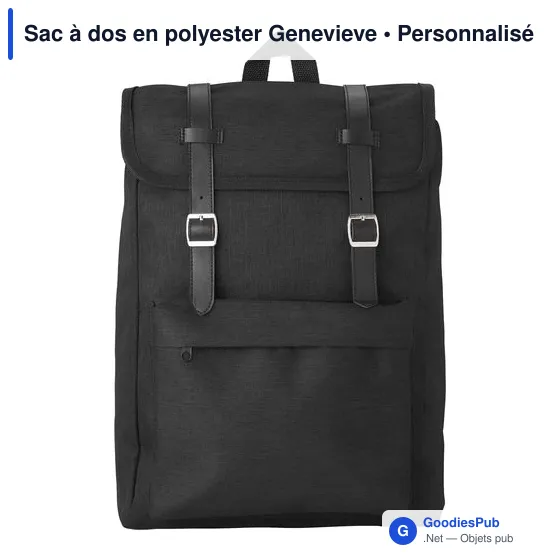 Sac à dos personnalisable en polyester Genevieve avec logo - Image 1