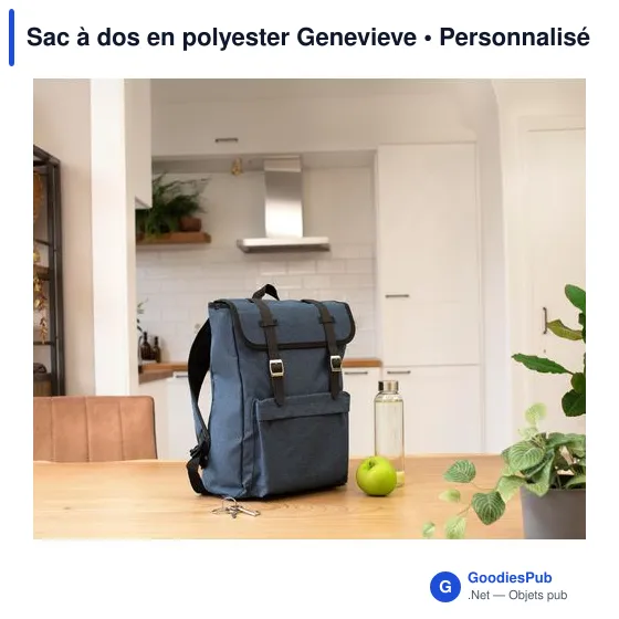 Sac à dos personnalisable en polyester Genevieve avec logo - Image 11