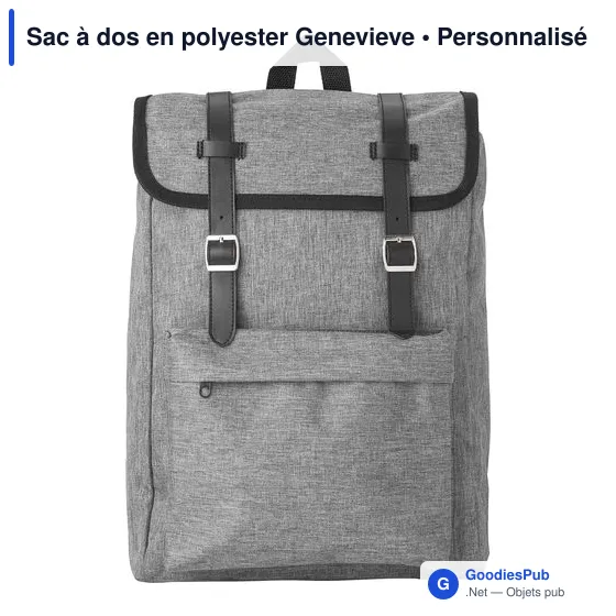 Sac à dos personnalisable en polyester Genevieve avec logo - Image 12