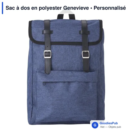 Sac à dos personnalisable en polyester Genevieve avec logo - Image 7