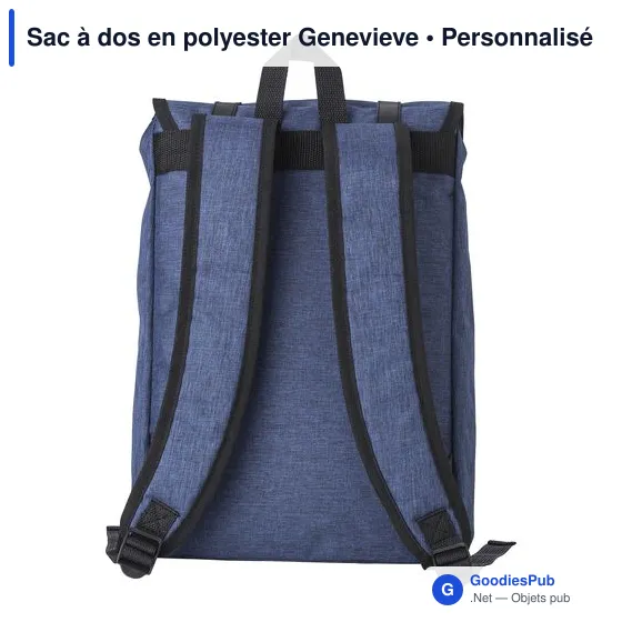 Sac à dos personnalisable en polyester Genevieve avec logo - Image 8