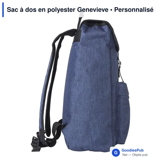 Sac à dos personnalisable en polyester Genevieve avec logo - Image 9