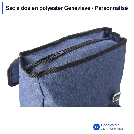 Sac à dos personnalisable en polyester Genevieve avec logo - Image 10