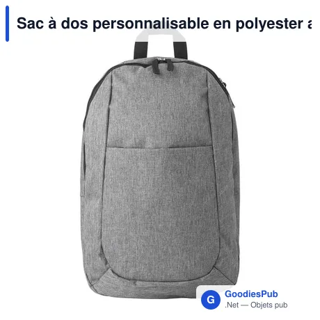 Sac à dos personnalisable en polyester avec logo - Haley
