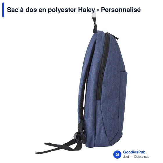 Sac à dos personnalisable en polyester avec logo - Haley - Image 4