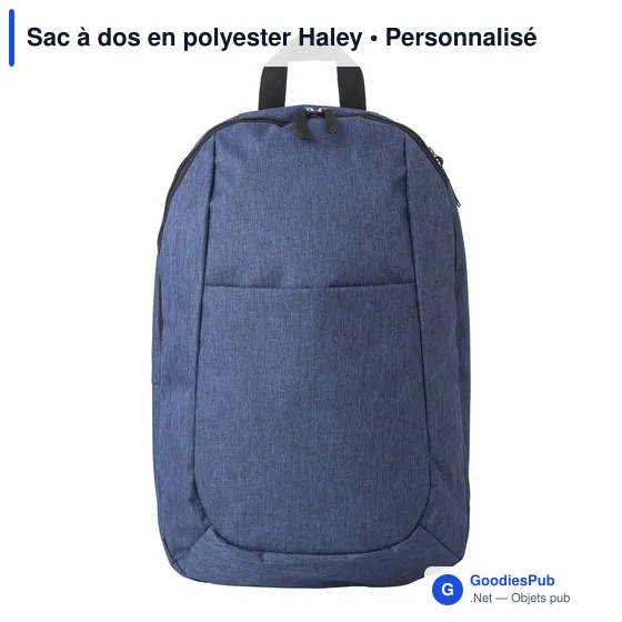 Sac à dos personnalisable en polyester avec logo - Haley - Image 6